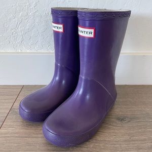 Hunter Kids Purple Rainboots Size 9 Toddler Girls